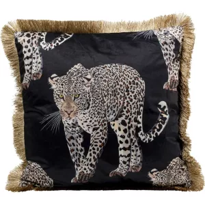 Prydnadskudde Leopard Franskant, 45x45cm