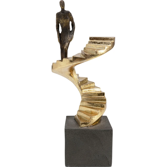 Dekorationsfigur Stairway One svart/guld 34 cm