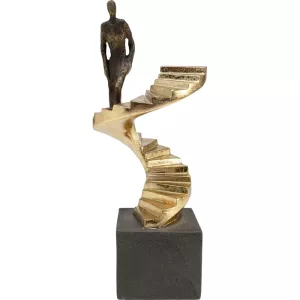 Dekorationsfigur Stairway One svart/guld 34 cm