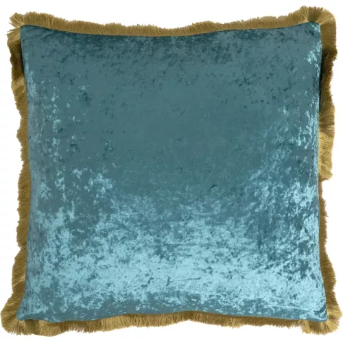 Prydnadskudde Cannes petrol/guld 55x55 cm