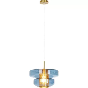 Taklampa Arcadia – Blå, Ø34 cm