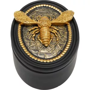 Dekorburk Bee svart guld 9 cm