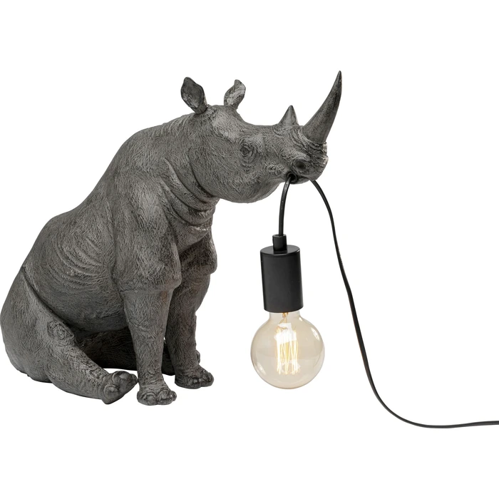 Bordslampa Sitting Rhino – Noshörning, 42 cm