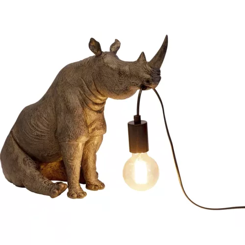 Bordslampa Sitting Rhino – Noshörning, 42 cm