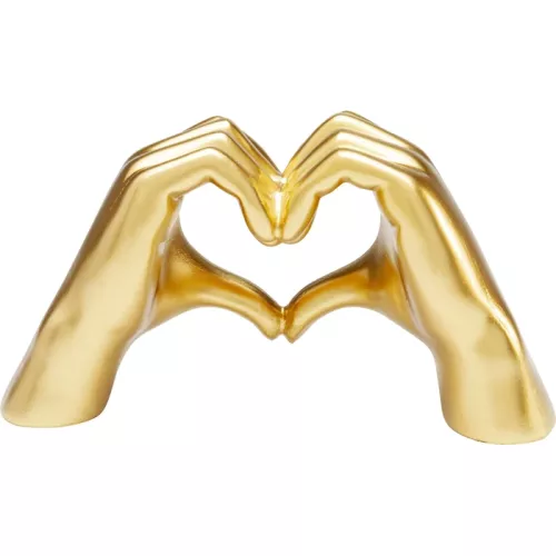Dekorationsobjekt Heart Hands guld 25 cm