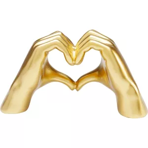 Dekorationsobjekt Heart Hands guld 25 cm