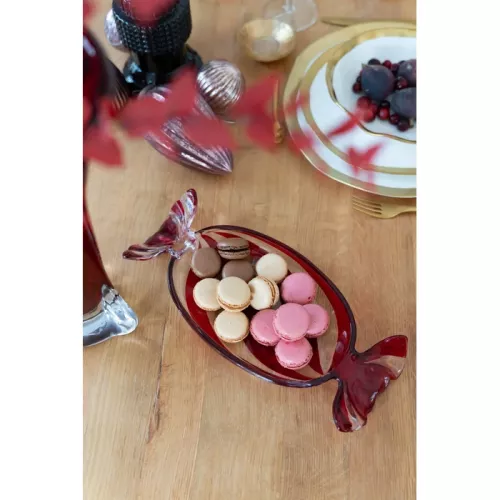 Dekorskål Candy röd 35 cm