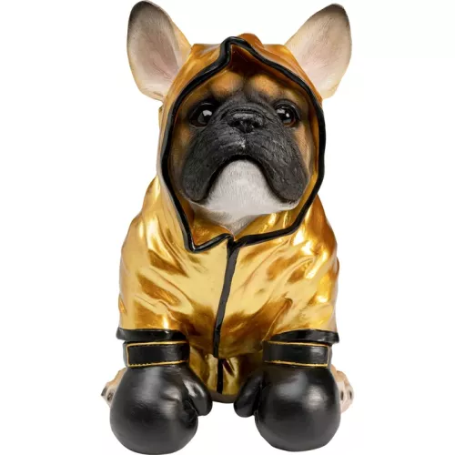 Sparbössa Boxing Dog 26 cm guld och svart