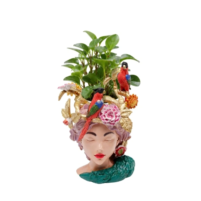 Vas Paradise Lady, 35 cm, Flerfärgad, mått 35 cm, sedd framifrån