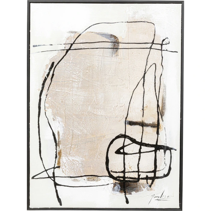 Tavla Dust grå, 55 × 75 cm