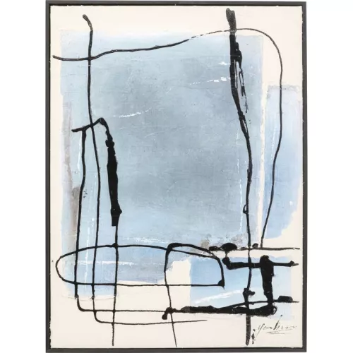 Tavla Dust blå, 55 × 75 cm