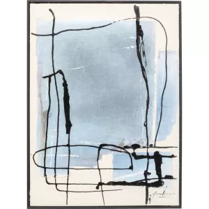 Tavla Dust blå, 55 × 75 cm