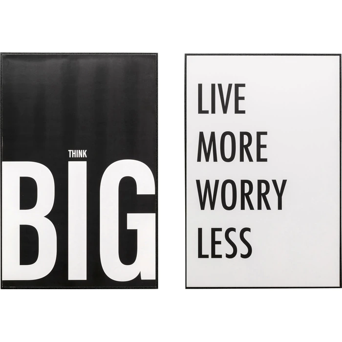 Tavlor Big Live More 2-pack svartvit