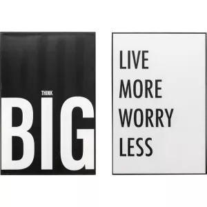 Tavlor Big Live More 2-pack svartvit
