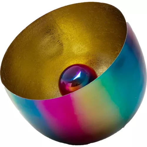Golvlampa Rainbow guld Ø35 cm, Guld/Flerfärgad, diameter 35 cm, i huvudvy
