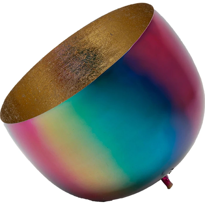 Golvlampa Rainbow guld Ø35 cm, Guld/Flerfärgad, diameter 35 cm, sedd från sidan