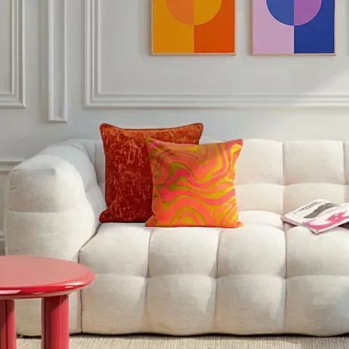 Prydnadskudde Electric Feeling Rosa 45x45 cm