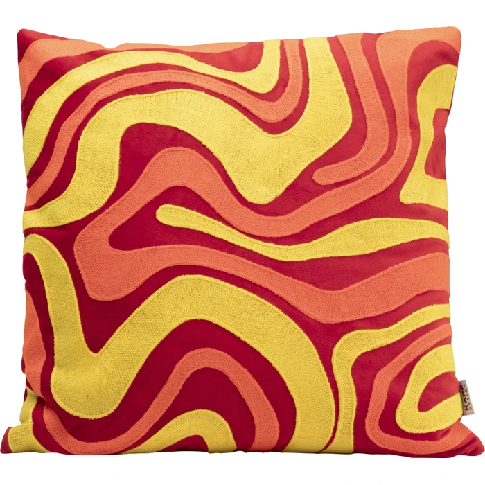 Prydnadskudde Electric Feeling Röd/Gul 45x45 cm