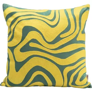 Prydnadskudde Electric Feeling Gul/Grön 45x45 cm