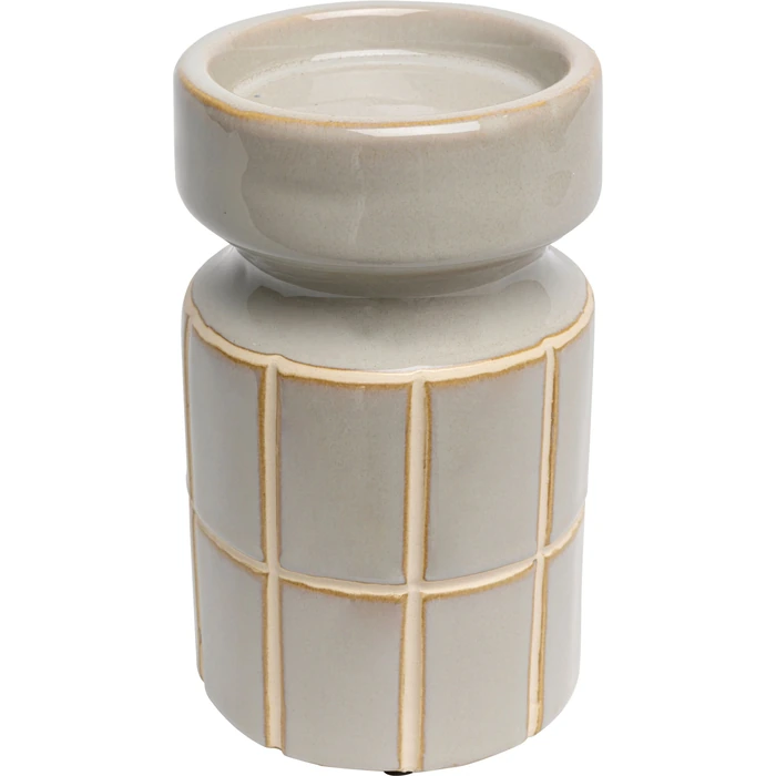 Ljusstake Bliss Tile ljusblå, 18 cm