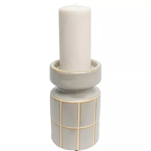 Ljusstake Bliss Tile ljusblå, 18 cm