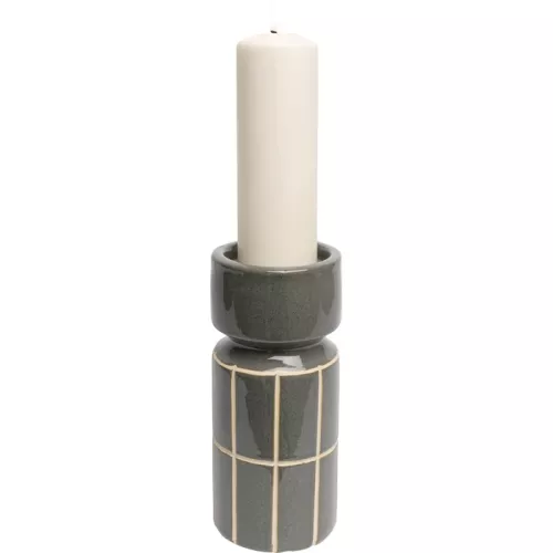 Ljusstake Bliss Tile blå, 25 cm
