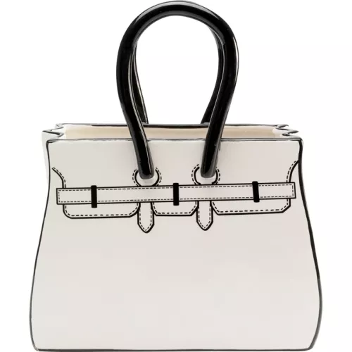 Vas Favola Bag vit, 31 cm, Vit/Svart, mått 31 cm, i huvudvy