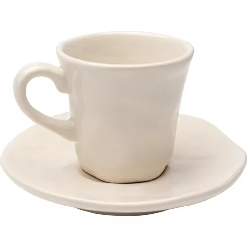 Espressokoppar Organic creme, 2-pack, Offwhite, mått 8.5 x 11.5 x 11.5 cm, i huvudvy