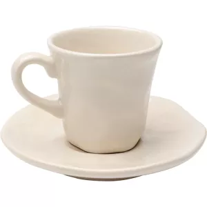 Espressokoppar Organic creme, 2-pack, Offwhite, mått 8.5 x 11.5 x 11.5 cm, i huvudvy