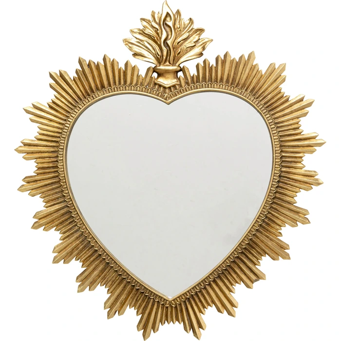 Väggdekoration Heart spegel 49x54 cm