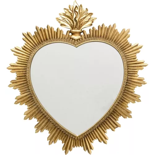 Väggdekoration Heart spegel 49x54 cm