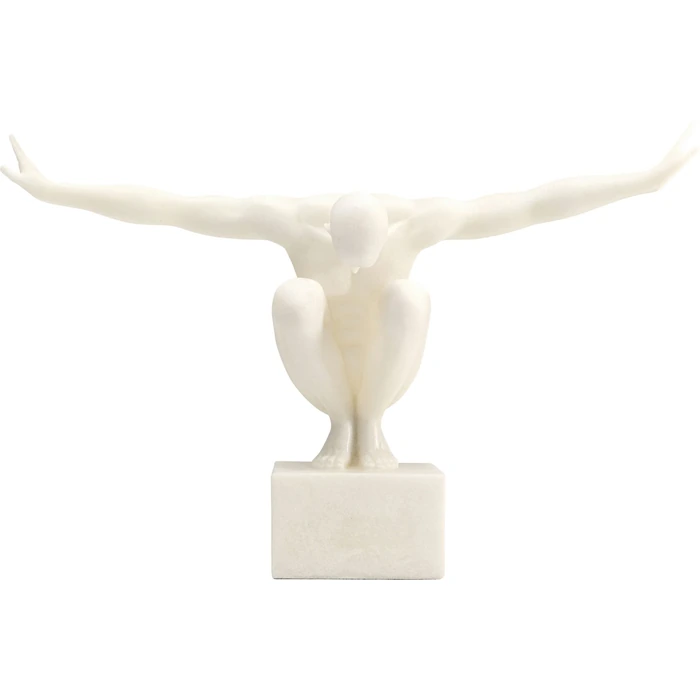 Dekorationsfigur Athlet vit 50 cm