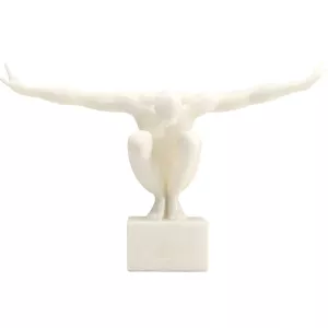 Dekorationsfigur Athlet vit 50 cm