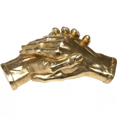 Dekorationsfigur Shake Hands guld 25 cm