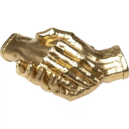 Dekorationsfigur Shake Hands guld 25 cm