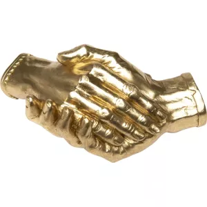 Dekorationsfigur Shake Hands guld 25 cm