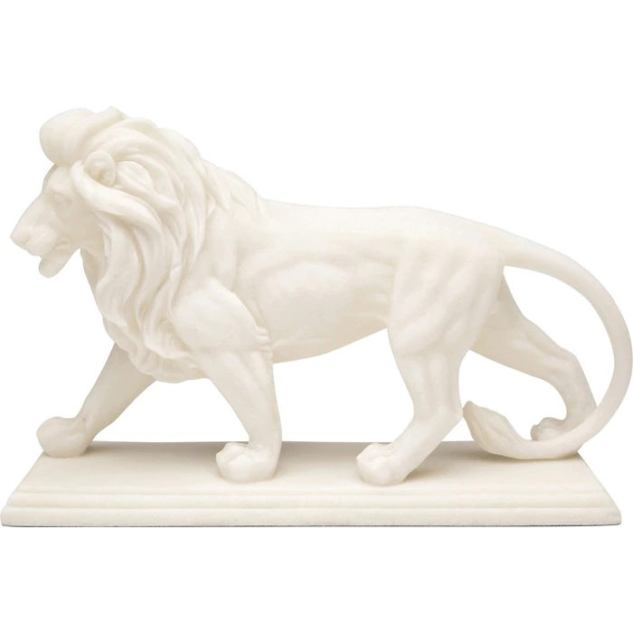 Dekorationsfigur Lion vit 31 cm, mått 31 cm, i huvudvy