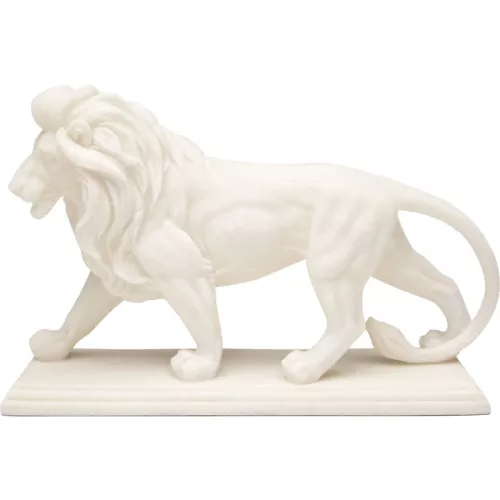Dekorationsfigur Lion vit 31 cm, mått 31 cm, i huvudvy