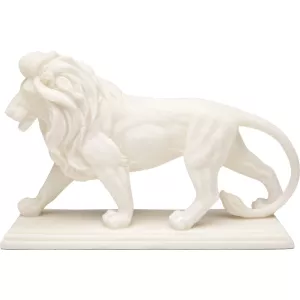 Dekorationsfigur Lion vit 31 cm, mått 31 cm, i huvudvy