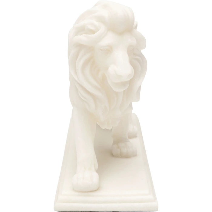 Dekorationsfigur Lion vit 31 cm, mått 31 cm, sedd framifrån