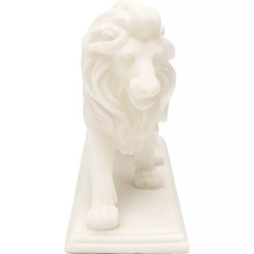 Dekorationsfigur Lion vit 31 cm, mått 31 cm, sedd framifrån