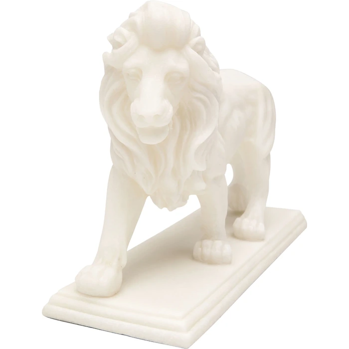 Dekorationsfigur Lion vit 31 cm, mått 31 cm, sedd ovanifrån