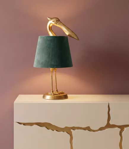 Bordslampa Pelican med pelikan, 62 cm