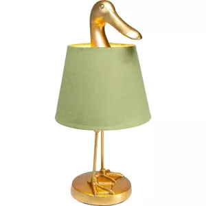 Bordslampa Duck med anka, 61 cm, Guld/Grön, mått 61 cm, i huvudvy