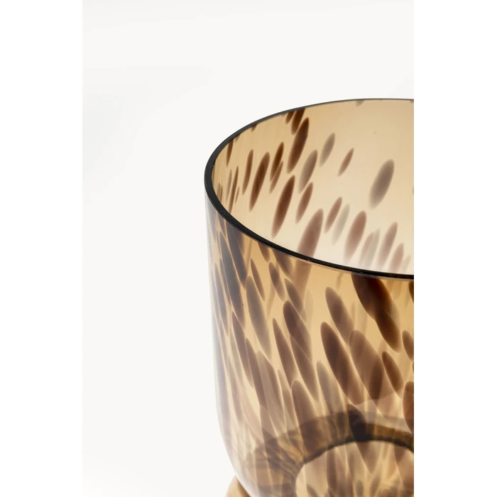 Vas Caramel i glas, 32 cm, Brun, mått 32 cm, sedd från sidan
