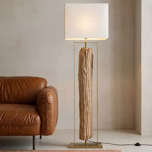 Golvlampa Nature Stem guld, 165 cm