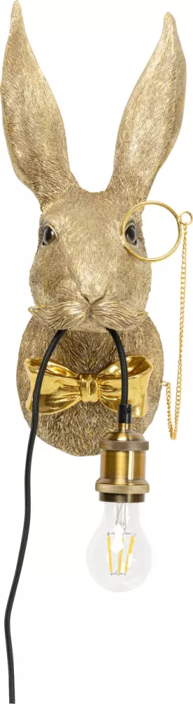 Vägglampa Animal Rabbit koppar, 46 cm