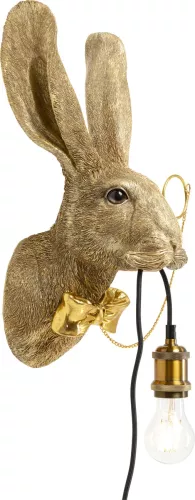 Vägglampa Animal Rabbit koppar, 46 cm