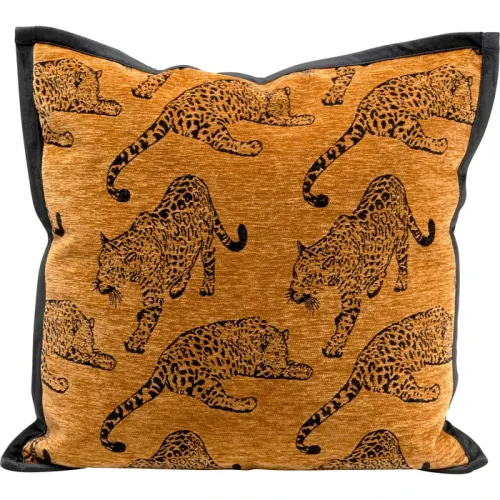 Prydnadskudde Tiger brun 45×45 cm