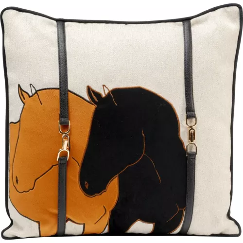 Prydnadskudde Horse Date orange, 45 x 45 cm